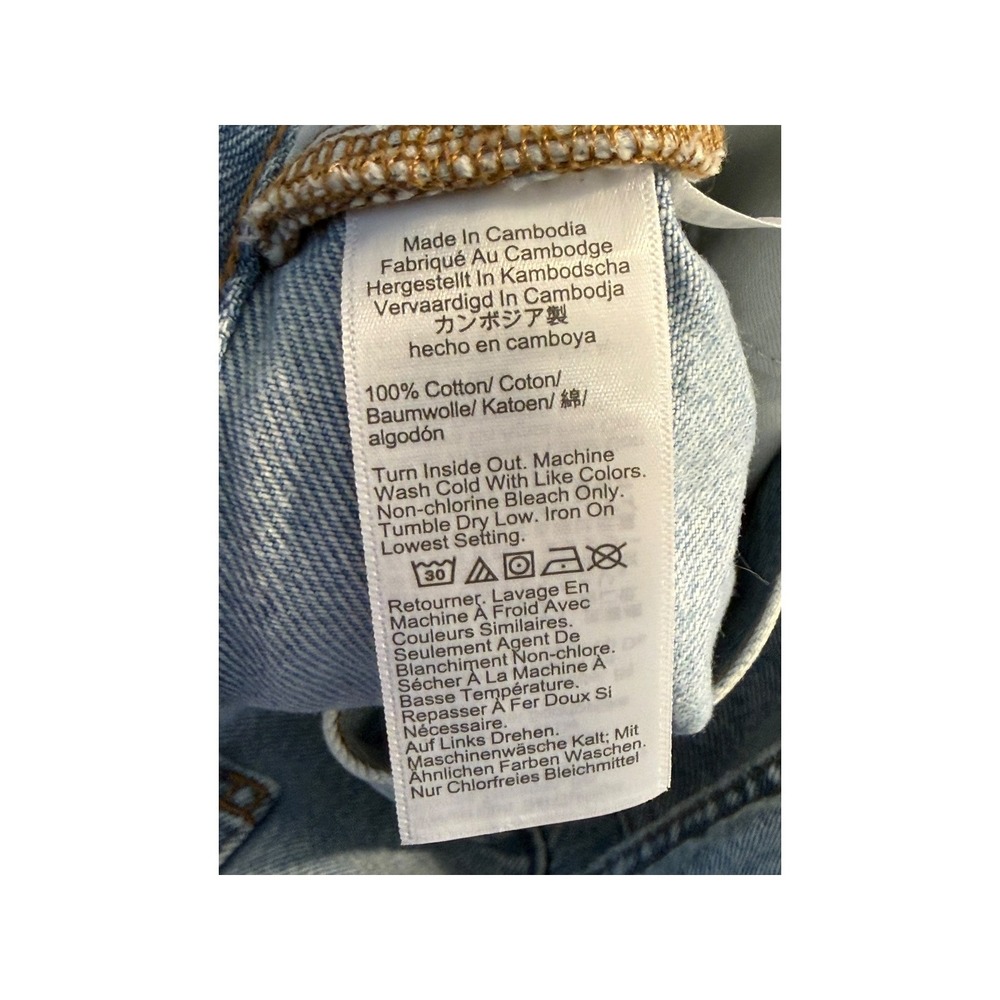 Madewell The Essex Long Baggy Short Londe Wash Denim Raw Hem NU026 Size 16 33 - Picture 8 of 8